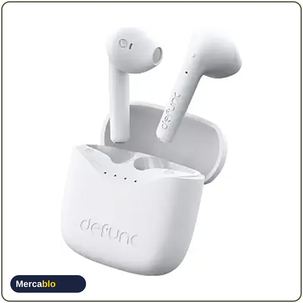 Defunc True LITE II Audifonos Inalambricos Blancos Bluetooth Sonido Nitido y Comodidad