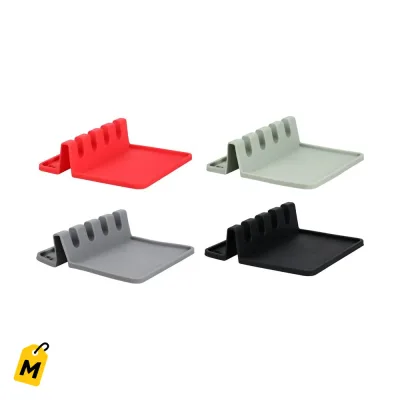 Descansa Cucharas Silicona 4 Espacios Colores Surtidos Cocina Limpia