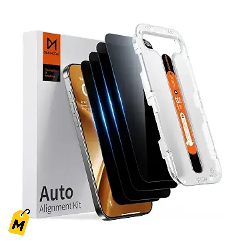 DIMONCOAT 4-PACK Protector Pantalla Privacidad iPhone 16 Pro Max Dura y Facil