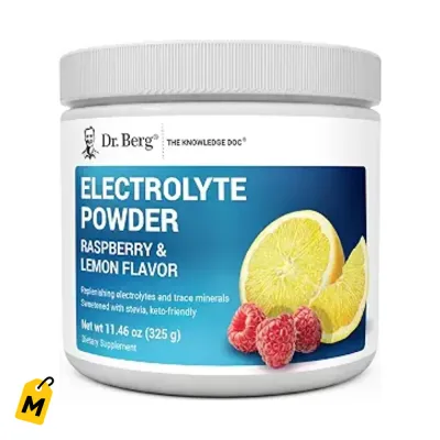 Dr. Berg Electrolitos Keto Cero Azucar - Hidratacion con Potasio y Sal Rosada - 50 Serv