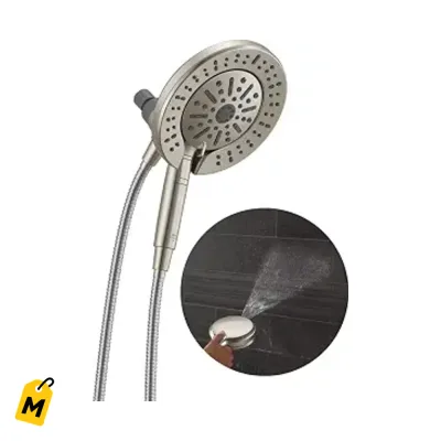 Ducha Delta 2 en 1 In2ition con 6 Modos y Rociador de Mano ProClean Niquel