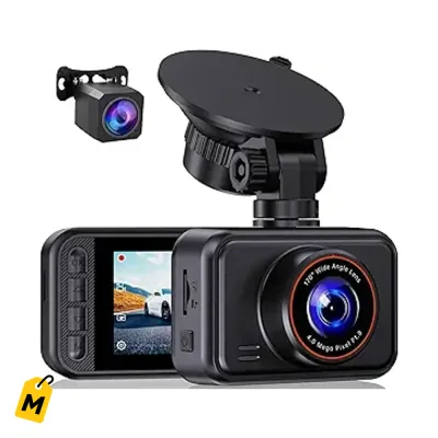 Dash Cam Doble 2.5K y 1080P para Carro | Vision Nocturna, G-Sensor, Parqueo 24H