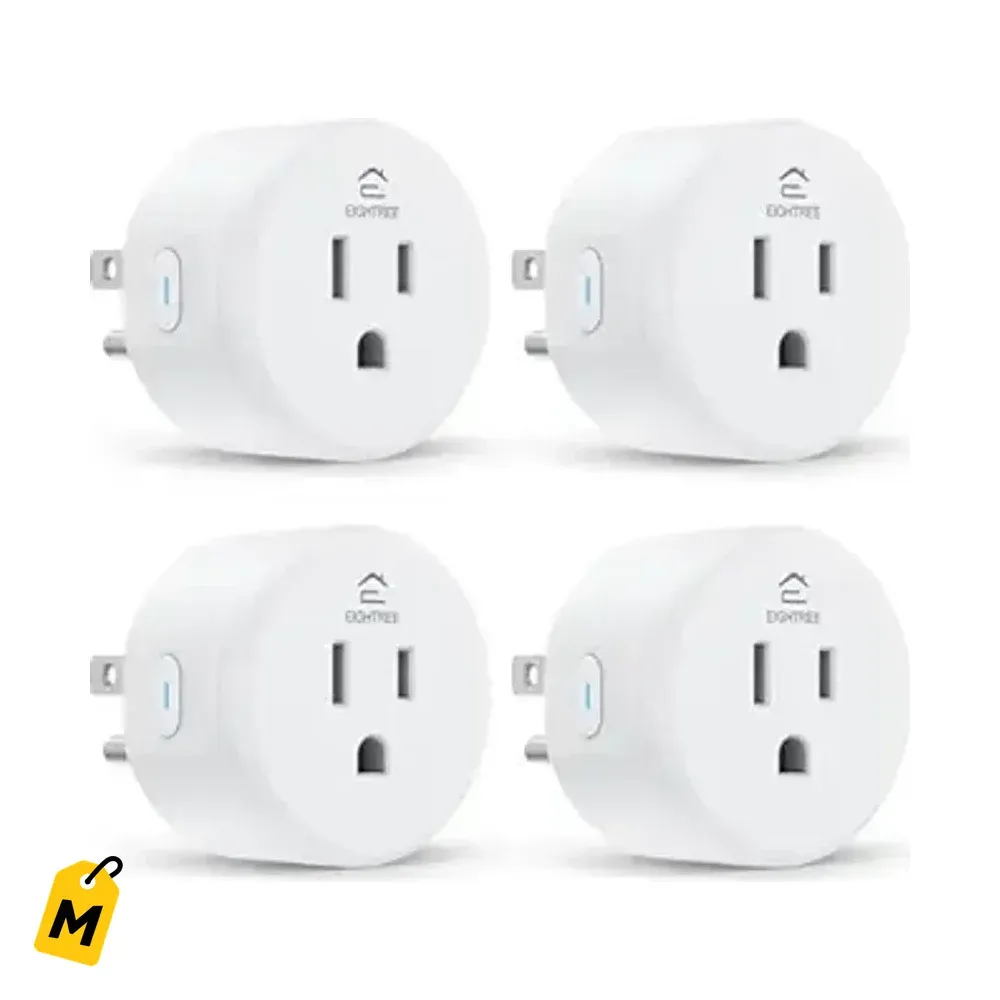 EIGHTREE Enchufe Inteligente WiFi (4-Packs) - Pa que Controles tu Casa