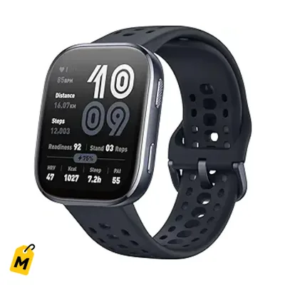 El Amazfit Bip 6 Smartwatch Negro - Bateria Larga, GPS, Llamadas y Salud