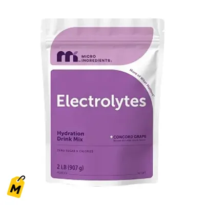 Electrolitos Micro Ingredients Uva Dulce 2lbs - Hidratacion Top Sin Azucar y Keto
