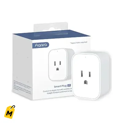 Enchufe Inteligente Aqara Zigbee 15A. Controla, Protege y Ahorra Energia con Voz.