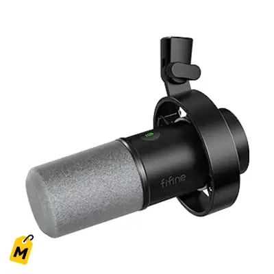 FIFINE K688 Microfono Dinamico XLR/USB pa Podcast Streaming y Gaming