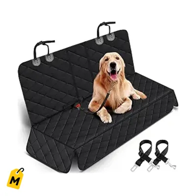 Forro Asiento Carro Perro Impermeable Negro para Carros SUV Camionetas
