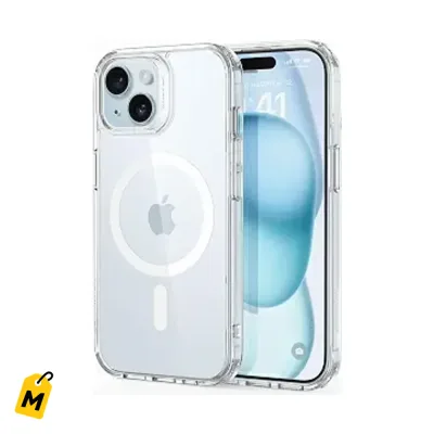 Jeans ESR iPhone 15 Plus MagSafe Transparente Anti Amarillo Proteccion Dura