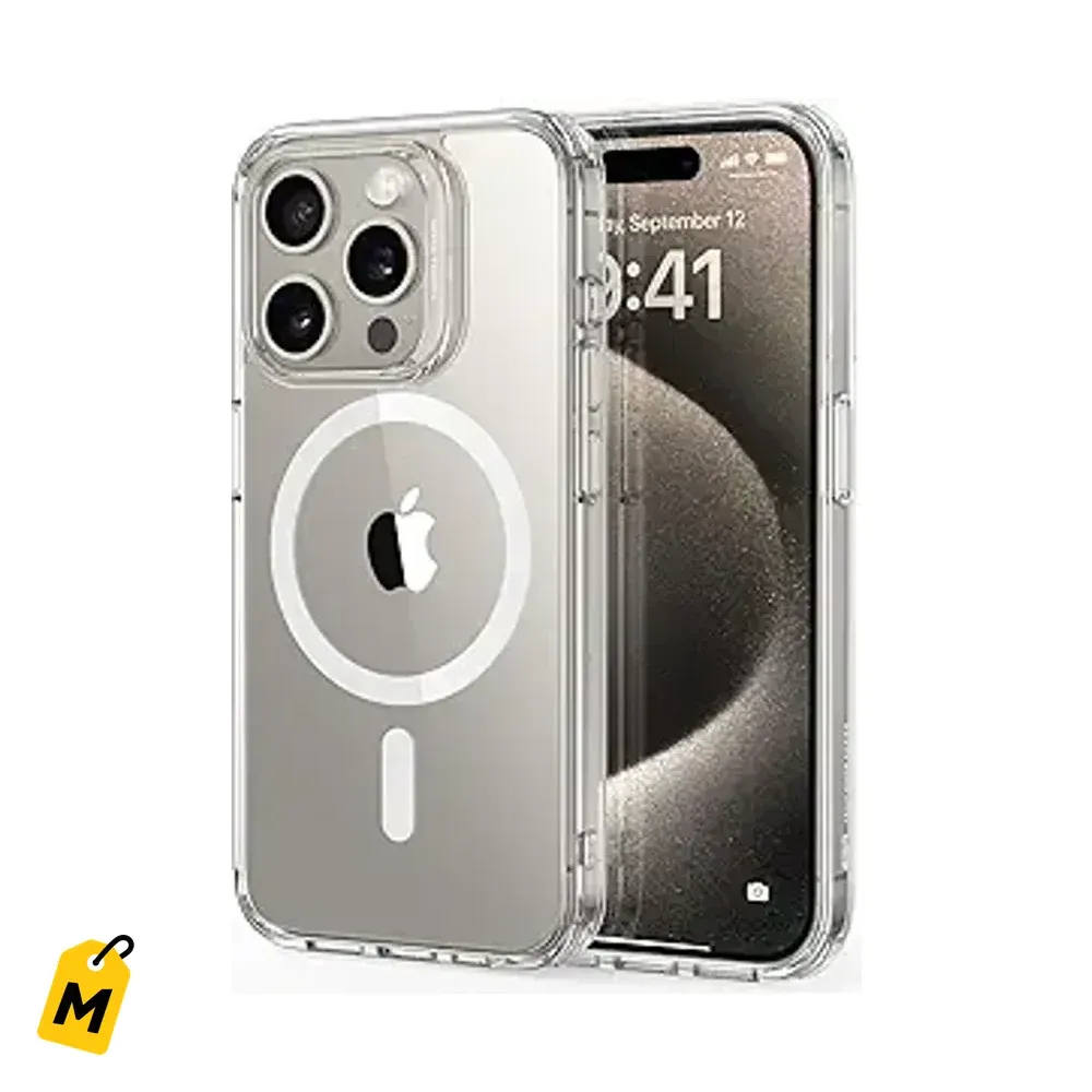 Forro ESR iPhone 15 Pro MagSafe Proteccion Militar Anti-Golpes y Rayones Clear