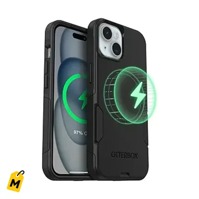 Forro OtterBox Commuter MagSafe Negro iPhone 17e 16e 15 14 13 - Proteccion Extrema