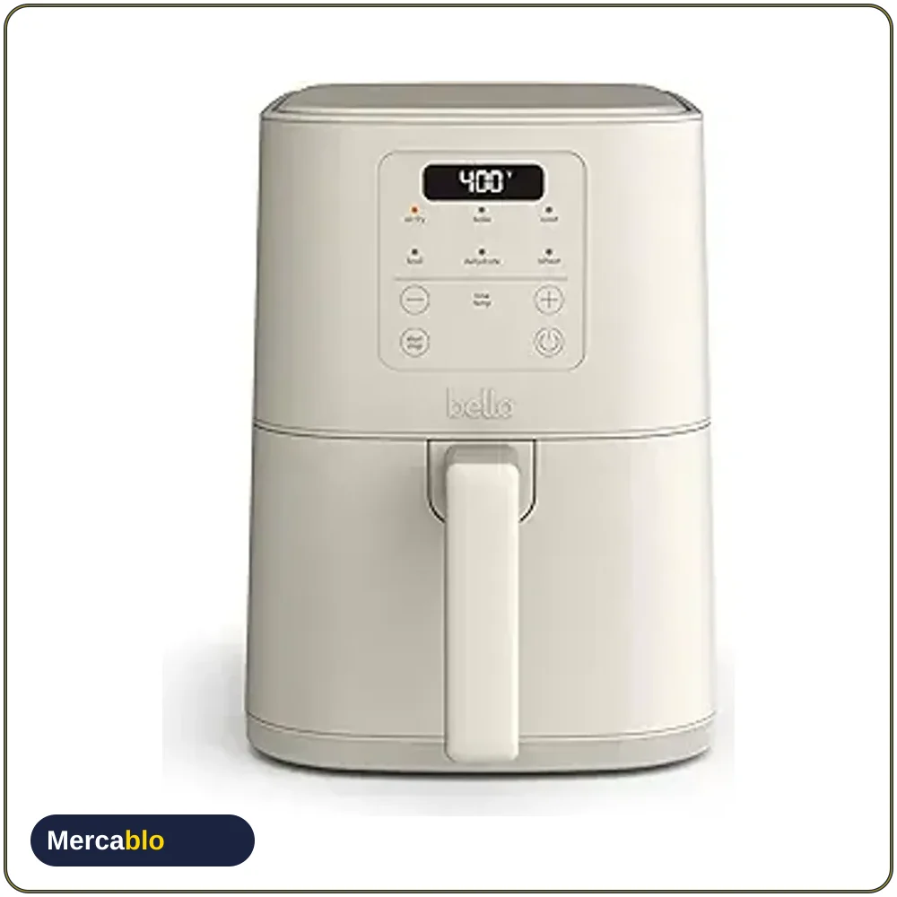 Freidora de Aire BELLA Slim 4Qt, Antiadherente, 6 en 1, Cocina Saludable y Facil