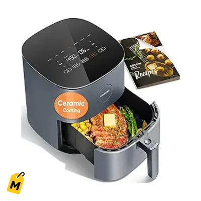 Freidora de Aire Cosori Pro LE 5Qt Gris - Cocina Facil, Saludable y Sin Reguero