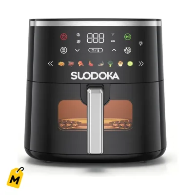 Freidora de Aire Suodoka 7QT 8 en 1 Ventana y Antiadherente Cocina Facil y Rapido