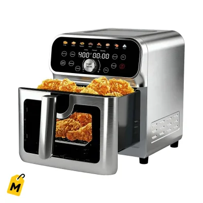 Freidora de Aire WHALLSE 6QT: Ventana, 8 Menus, Comida Rica y Saludable