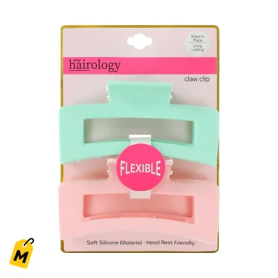 Ganchos de Pelo Silicona Suave Hairology - Paquete de 2