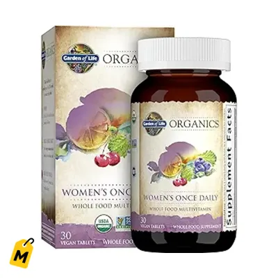 Garden of Life Organics Multivitaminico Pa Mujer Diario 30 Tabletas Veganas