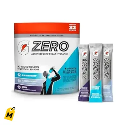 Gatorade Zero Polvo 3 Sabores (32 Sobres) Pa Recargar Sin Azucar