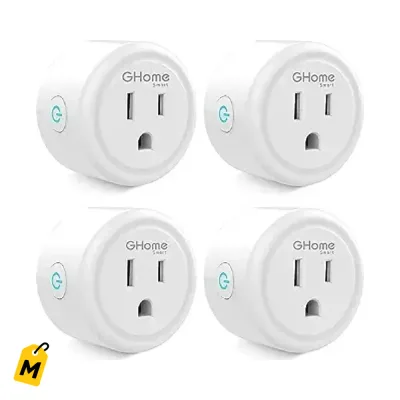 GHome Smart Plug Mini (4-Pack) - Controla tu casa con Alexa y Google