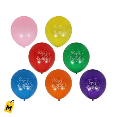 Globos Latex Colores Surtidos Paquete de 13 Para Tu Fiesta