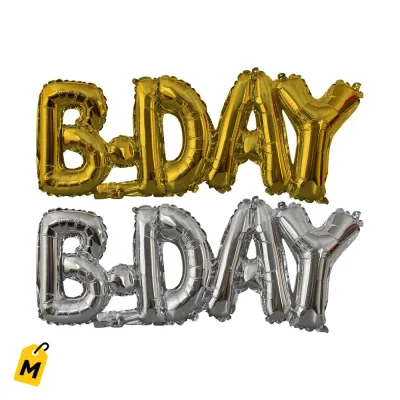 Globos Letras BDAY Pre-Inflados 25 pulg - Celebra con Estilo