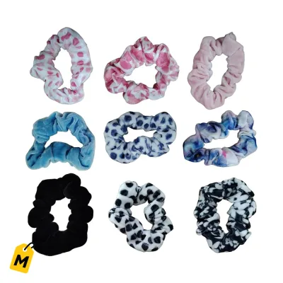 Gomas de Pelo de Terciopelo Suavecitas, Colores Chulos, Pack de 3