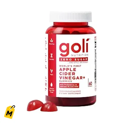 Gomitas Goli Vinagre Manzana Sin Azucar Probioticos B12 Energia y Digestion