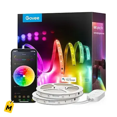 Govee Tiras LED 100ft RGBIC - Pa tu Casa y Cuarto - Con Alexa y Google