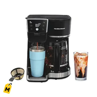 Hamilton Beach Cafetera 2 en 1: Jarra y Taza Individual Pa Tu Cafe