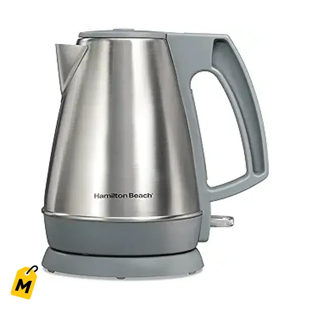 Hamilton Beach Hervidor Electrico 1L - Hierve Rapido 1500W - Acero Inoxidable