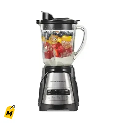 Hamilton Beach Licuadora Power Elite 700W Vaso Vidrio 40oz 12 Funciones Negro