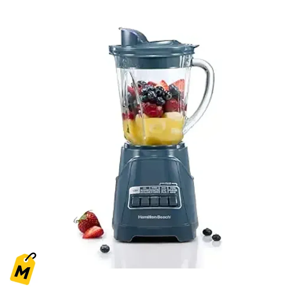 Hamilton Beach Power Elite Licuadora Azul 700W Vaso Cristal 40oz Pica Hielo y Batidos