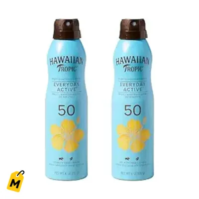 Hawaiian Tropic Spray Protector Solar SPF 50 Pa To La Actividad Pack Doble