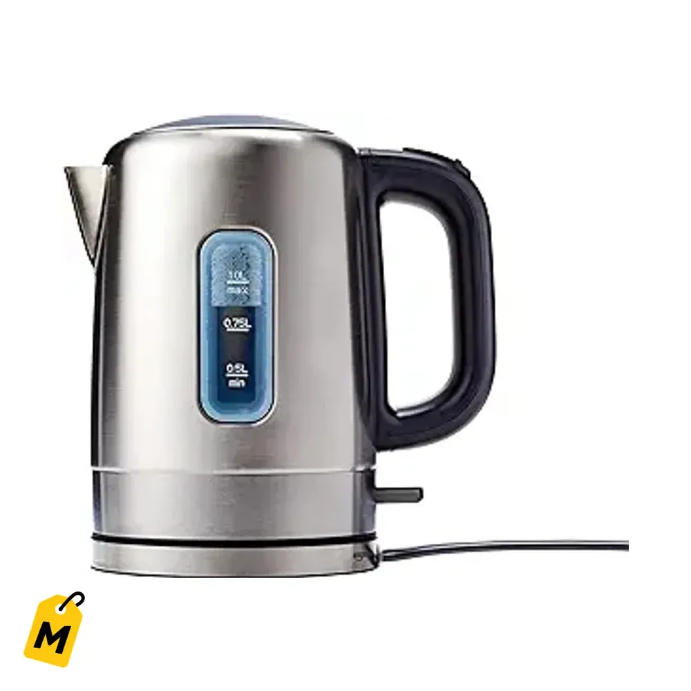 Hervidor Electrico Amazon Basics Acero Inox 1L 1500W Apagado Automatico