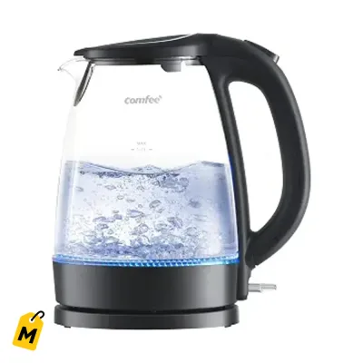 Hervidor Electrico COMFEE 1.7L Cristal Hierve Rapido 1500W Luz LED Apagado Auto
