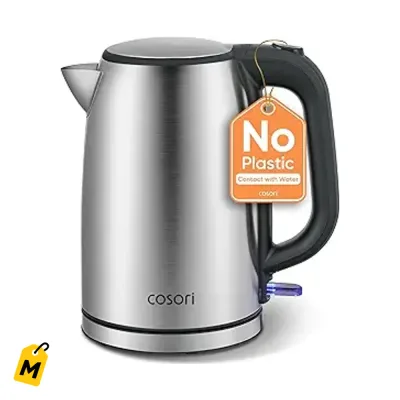 Hervidor Electrico Cosori Acero Inoxidable 1.7L - Agua Pura Rapido y Seguro