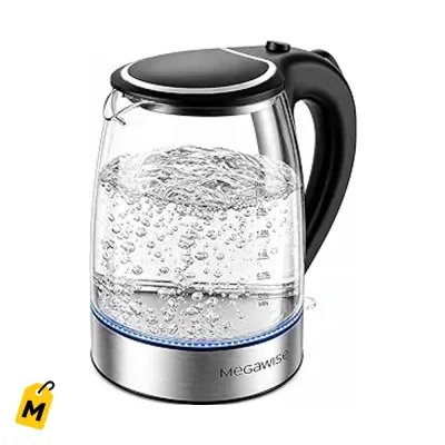 Hervidor Electrico de Vidrio Megawise 1.8L - Apagado Automatico