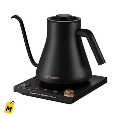 Hervidor Electrico Intasting Cuello Fino | Control Temp | Acero Inox | Cafe Te Agua