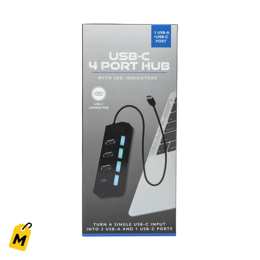 Hub USB-C 4 Puertos Multiplica Tus Conexiones al Maximo Mercablo