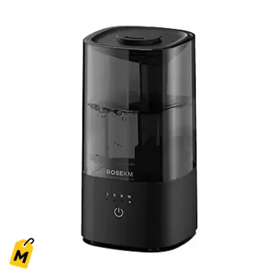 Humidificador Rosekm 2.0L pa tu cuarto, bebe y plantas. Niebla fria, silencioso y sin filt