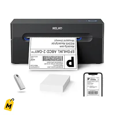 Impresora de Etiquetas Termica Nelko Bluetooth 4x6 Sin Cables Para Envios Android iPhone W