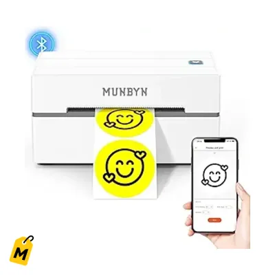 Impresora Termica MUNBYN 130B Bluetooth 4x6 Para Envios Negocios y Casa Multiplataforma