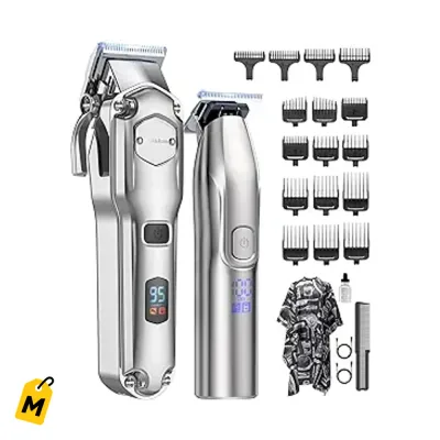 Jack & Rose Set de Maquinas Inalambricas para Pelo y Barba - Estilo de Barberia en Casa