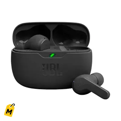 JBL Vibe Beam Audifonos Inalambricos Negro - Bajo Profundo, Comodos, 32h Bateria