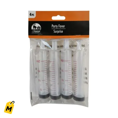 Jeringas Plasticas para Fiestas de Halloween - Pack de 3 Cajas