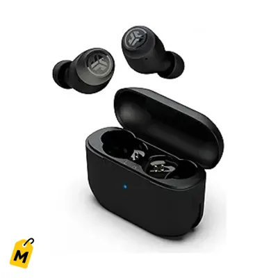 JLab Go Air Pop+ Audifonos Inalambricos Bluetooth Negros 35H Bateria