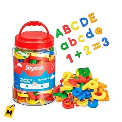 JoyCat 78 Letras y Numeros Magneticos Pa Ninos Aprender Jugando ABC 123