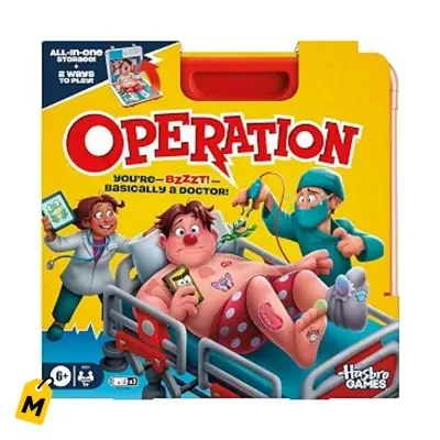 Juego Operacion Doctor Portatil Con Estuche y 2 Modos Pa Curar a Sam