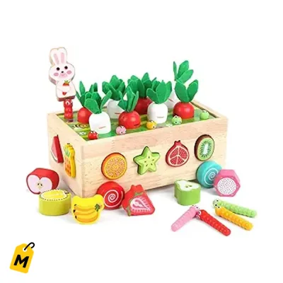Juguete Montessori Madera Ninos 1-3 Anos - Aprende Jugando y Desarrolla Habilidades
