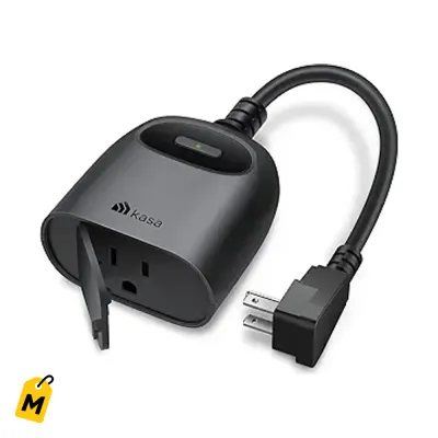 Kasa Enchufe Inteligente Exterior Wi-Fi | 15A Resistente | Controla desde tu cel